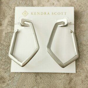 Kendra Scott Silver Lonnie Hoop Earrings NEW w/dust bag